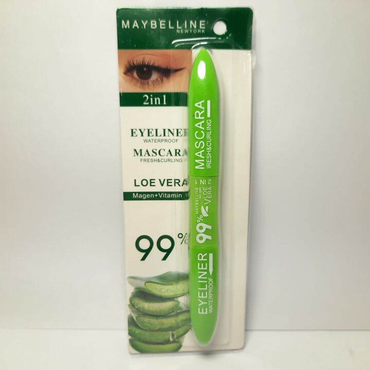 MAYBELLINE ALOE VERA 2 IN 1 MASCARA & EYELINER Lazada Indonesia