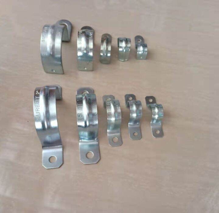 gi clamp 1/2,3/4,1,11/4,11/2 2 per pcs 2hole and 1hole rigid pipe straps clip clamp for tube