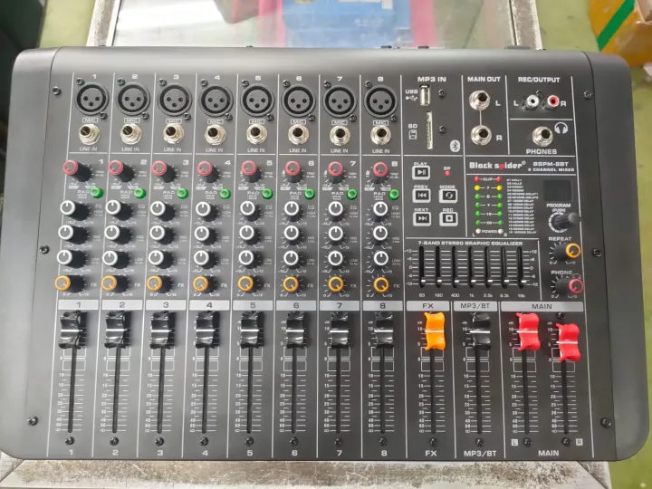 BLACK SPIDER BSPM8BT 8 CHANNEL POWER MIXER Lazada