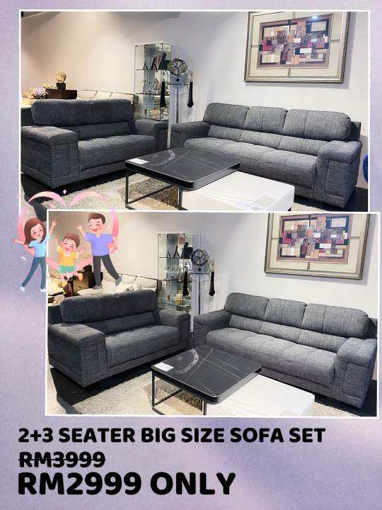 2+3 seater big size sofa set/ fabric sofa set/ pocket spring sofa Lazada