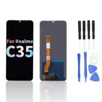 หน้าจอ LCD For OPPO Realme C35 จอแสดงผล LCD Touch Screen Digitizer อะไหล่ชิ้นส่วนทดแทน RealmeC35