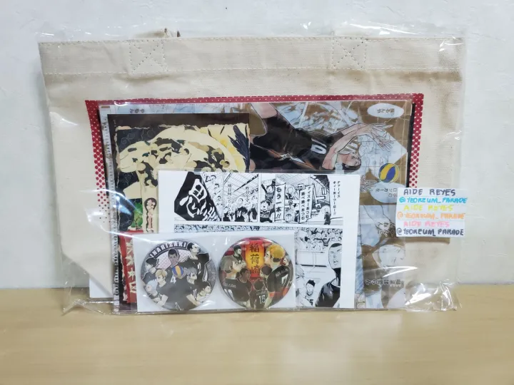 Haikyuu Exhibition Goods Inarizaki Tote Bag Set Lazada PH