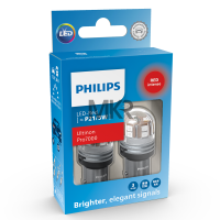 Philips หลอดไฟถอย ไฟท้าย ไฟเบรค ไฟเลี้ยว Ultinon PRO7000 LED T20 WY21 PY21 AMBER W21 P21 สีขาว สีแดง สีส้ม รุ่นใหม่ ปี 2023