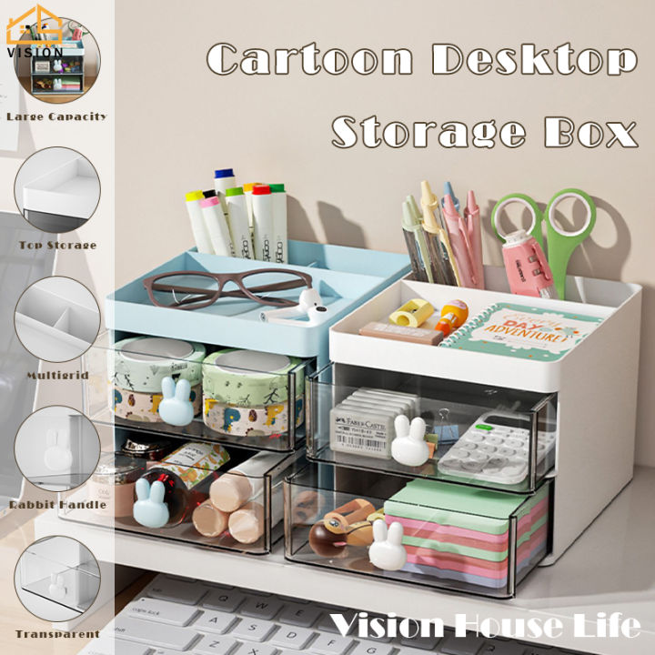 Multifunctional Double-Layer Storage Shelf: Desktop Storage Rack, Plastic  Desk Shelves, Cosmetic and Sundries Organizer Storage Solution