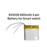 653028 for Smart Watch battery 4.35v 680mAh สายไฟ 3 เส้น แบตเตอรี่สำหรับนาฬิกา smart watch พร้อมส่ง มีประกัน เก็บเงินปลายทาง