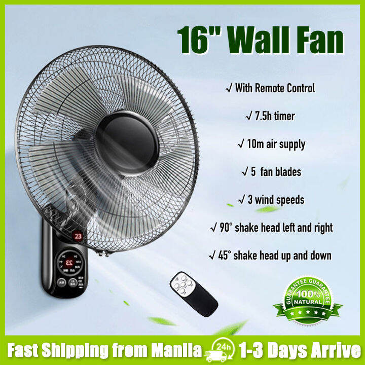 Wall Fan Electric Fan Inverter With Remote Control Heavy Duty 16 Inch