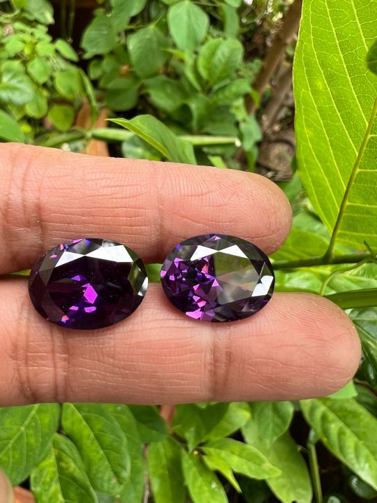 cz-purple-อเมทิสต์-amethyst-ม่วง-brilliant-purple-เพชรรัสเซีย-รูปไข่-5x7-มม-2-เม็ด-พลอย-cubic-zirconia-cz-round-shape-5x7-mm-2pcs-เพชร-cz-กะรัต-carats