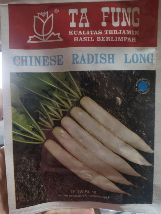 Benih Lobak Putih Chinese Radish Long 20 Gram Dari Tafung Lazada