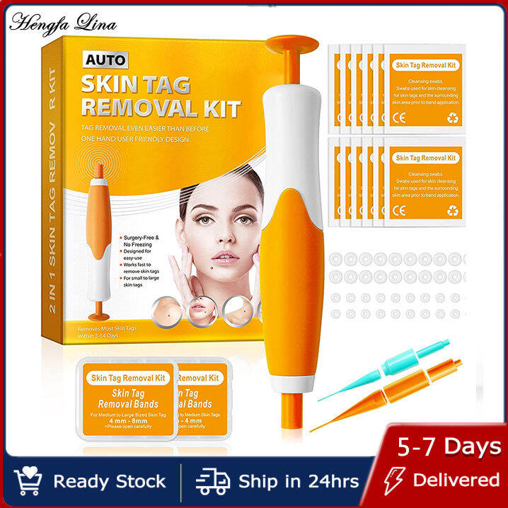 Hengfa Lina New Auto Skin Tag Remover Pen 2 in 1 Painless Skin Tag Mole Wart Removal Kit For