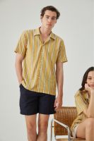 Awning striped linen hawai shirt