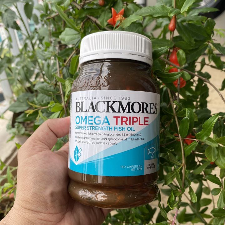 Hàng Úc) Viên uống Blackmores Omega Triple High Strength Fish Oil 150 viên,  dầu cá Omega 3 chăm sóc tim mạch xương khớp | Lazada.vn
