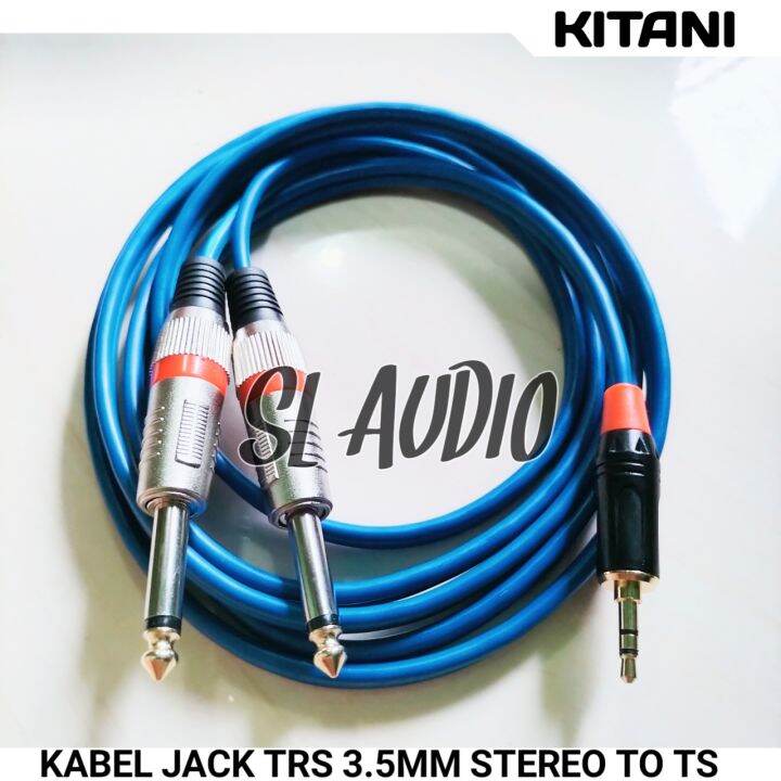 kabel hape hp / laptop ke mixer audio jack jek trs 3.5mm stereo to 2 ts