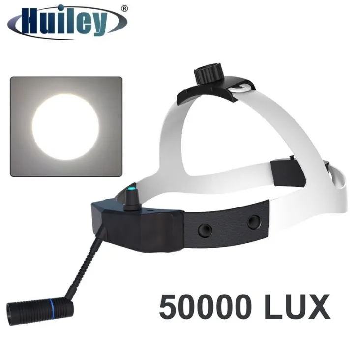 50000 LUX LED Headlight White Light Dental Headlamp with Buildin USB