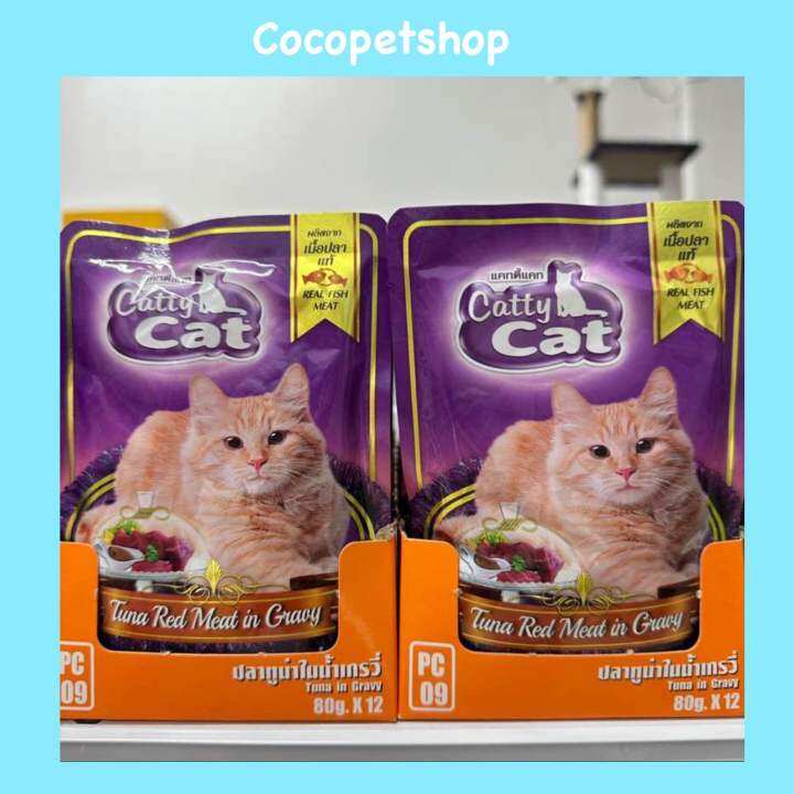 พร้อมส่ง!! Catty Cat อาหารเพาช์ ถูกที่สุด สําหรับแมว ขนาด 80 กรัม สั่ง