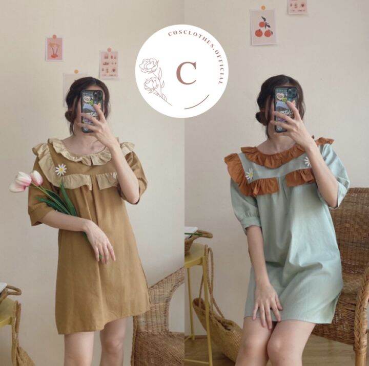 cosclothes-official-เดรสสั้น-แต่งคอปก-เดรสแฟชั่น-ซื้อครบ220ลด10-มีเก็บเงินปลายทาง