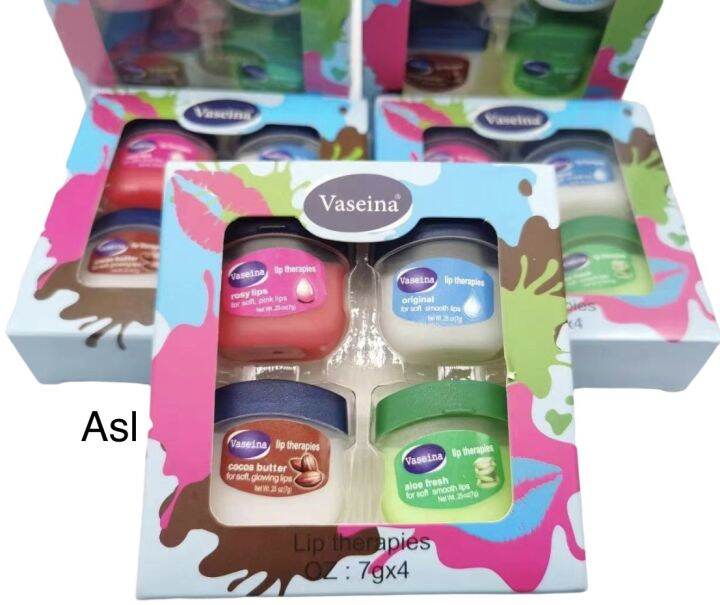 4in1 LIP BALM VASEINA LIPS MOISTURIZER LIPBALM SET Lazada