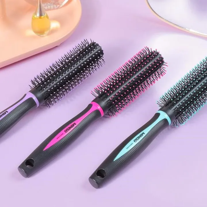 ROUND HAIR BRUSH FOR CURLY HAIR HAIRBRUSH by Miniso Lazada PH