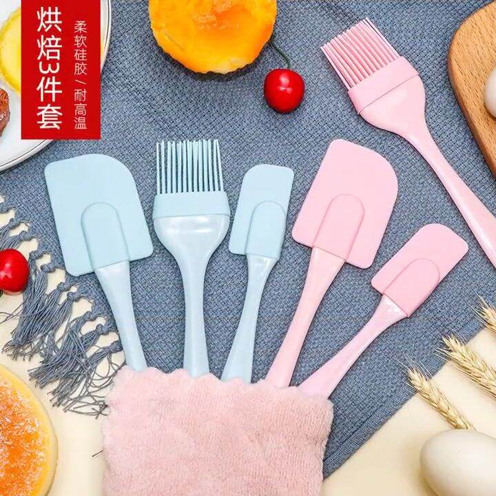 3Pcs/Set Kitchen Utensils Cooking Supplies Multi Purpose Blue/Pink Cake  Spatula