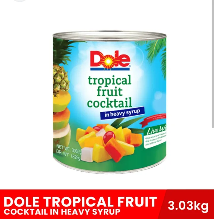 DOLE TROPICAL FRUIT COCKTAIL IN HEAVY SYRUP 3030GRAMS (3.03kg