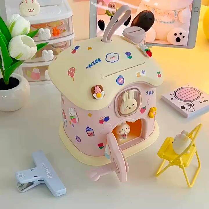 Oishi ins style mushroom house piggy bank with FREE 3D sticker | Lazada