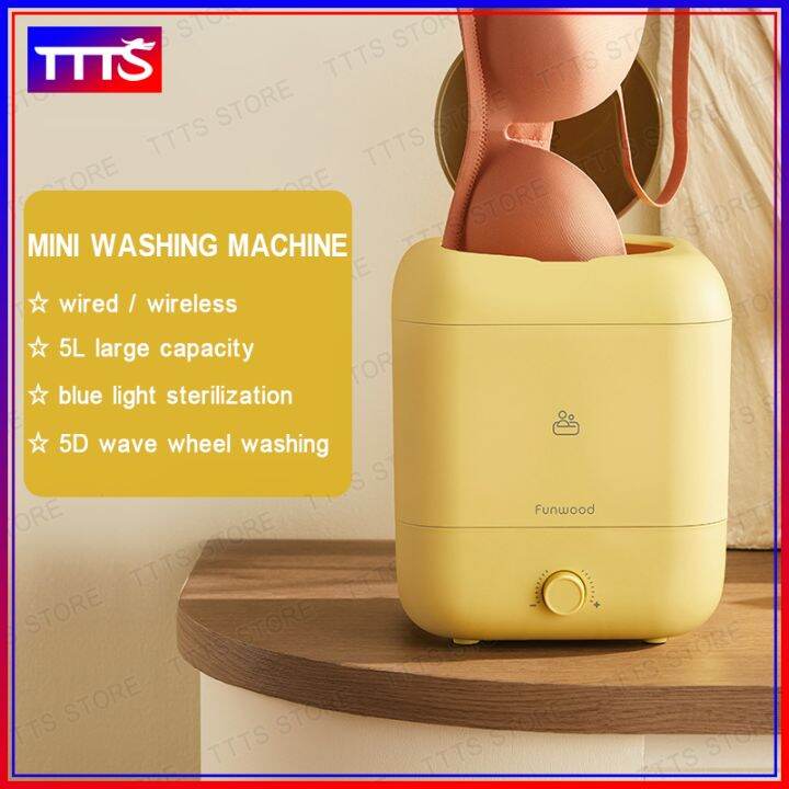 【Original】Portable Mini Washing Machine Wireless / Wired 5L Capacity