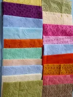 35ชิ้น15×15ซม. ผ้าคอตตอลฉลุ ผ้าลูกไม้ ตัดสำเร็จ สำหรับงานต่อผ้า quilt patch work craft DIY dye cut