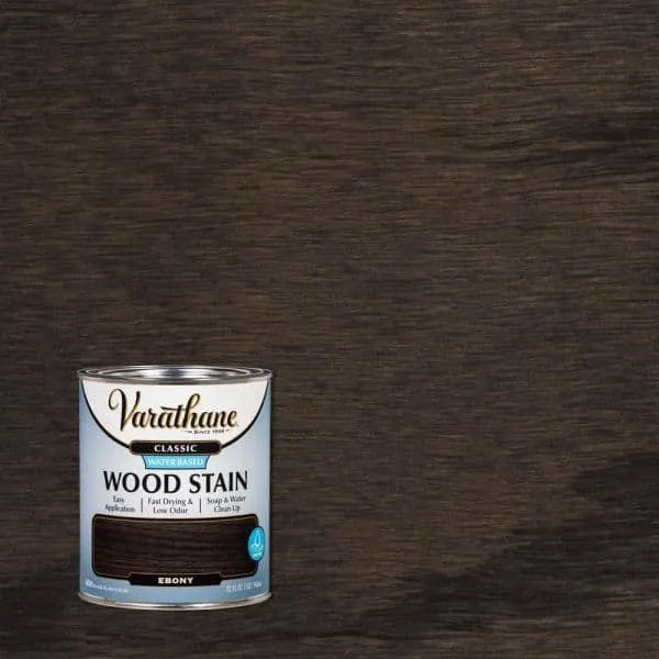 Varathane 1 qt. Ebony Classic WaterBased Interior Wood Stain Lazada PH