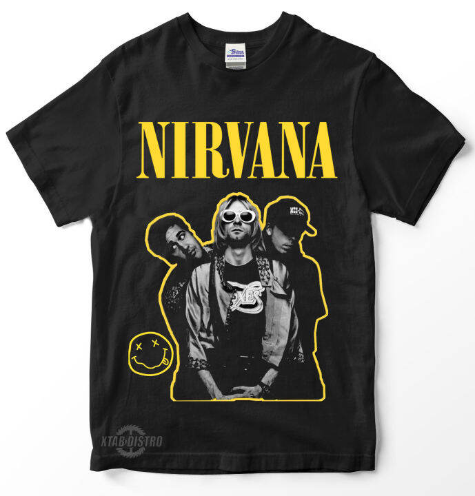 Kaos NIRVANA LIVE In Utero Tour Premium Tshirt Kurt Cobain Grunge Smells Like Teen Nevermind