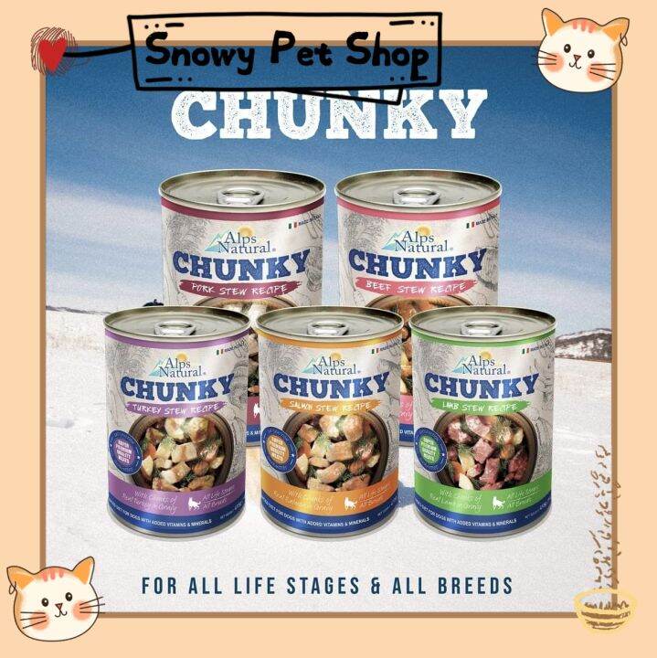 Alps Natural Chunky Dog Canned Food 720g Alps Natural Chunky Stew Dog