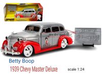 โมเดลรถเหล็ก#โมเดลรถ1:24#โมเดลรถสะสม#โมเดลรถ Betty Boop 1939 Chevy Master Deluxe (scale 1:24) 20ปี jada ฿ 1090. ของแท้ สินค้ามีในกทม.พร้อมส่ง