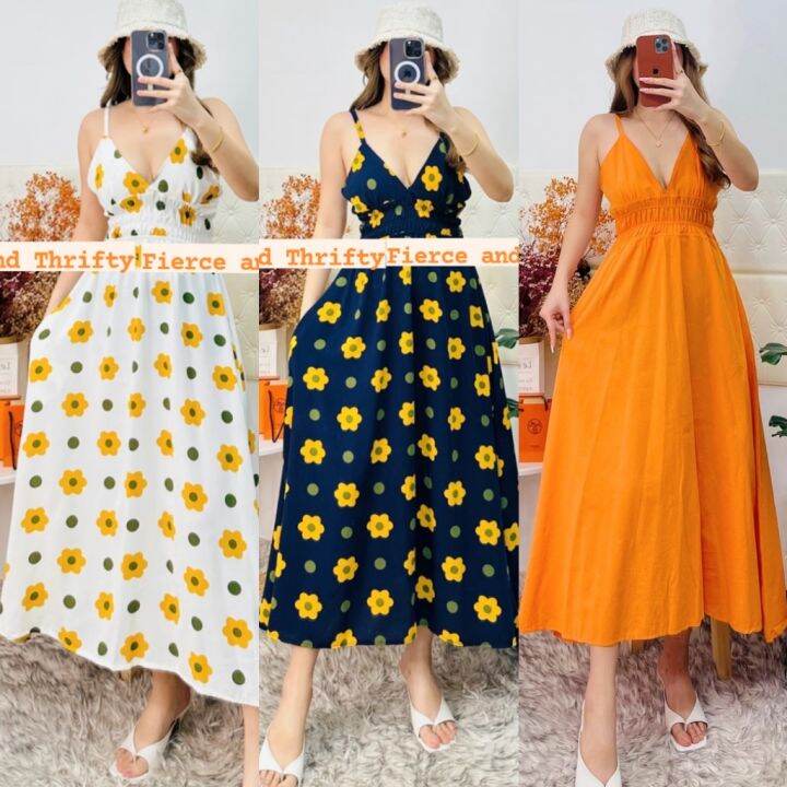 ALI POPLIN SUSPENDER MAXI SUMMER DRESS FABRIC LINEN BEST FIT FROM SMALL ...