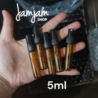 ขวดสเปรย์ สีชา-ฝาดำ 5ml.