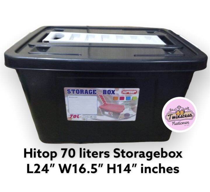 70 LITERS STORAGE BOX BLACK Lazada PH