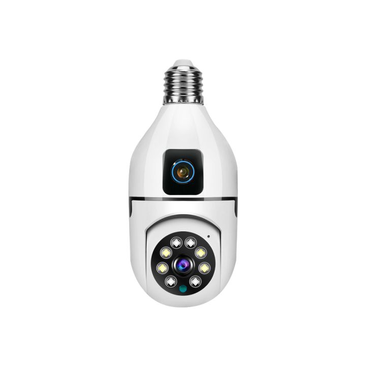 V380 Pro Dual Lens 4MP Bulb PTZ Wifi Camera 1080P Full Color Night ...