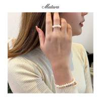 Matara Studio: Classic - Candy Bracelet สร้อยข้อมือ ไข่มุกแท้ ทรงลูกกวาดยางยืด