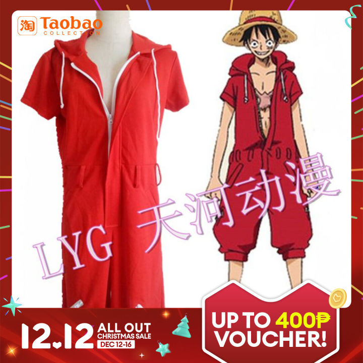 One Piece Monkey D. Luffy Cosplay Costume and Straw Hat Unisex Anime  Clothing Luffy Costumes Second Generation Full Outfit - AliExpress