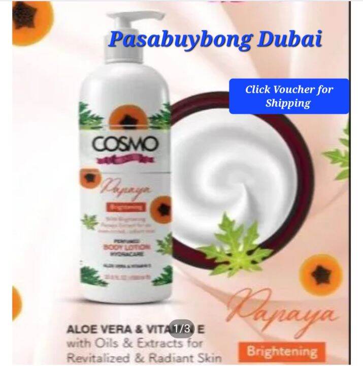 Cosmo Beaute Papaya Brightening Lotion 1000ml Dubai UAE Lazada PH