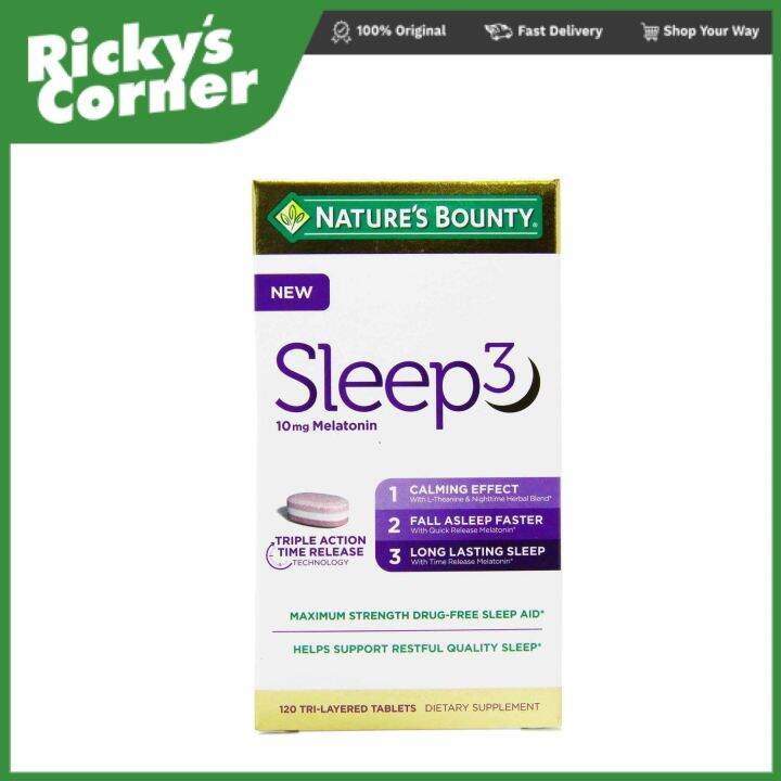 Natures Bounty Sleep 3 120 Tri-layered Tablets 