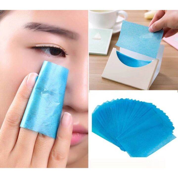 Facial Oil Absorbing Papers Blotting Sheets Shrik Pores Tissues Natural ...