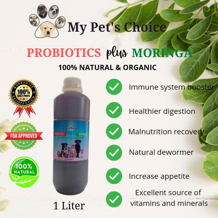 My Pet's Choice Probiotics Plus Moringa 1 Liter ( Dog & Cat Vitamins ) Immune System Booster