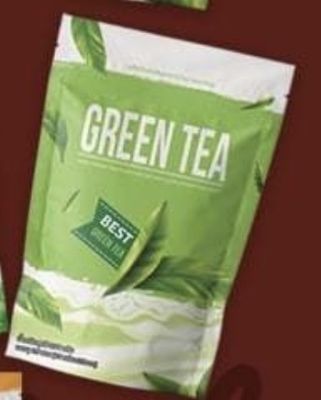 Green Tea นมชาเขียวชนิดผง 1 ถุง มี 25 ซอง ๆ ละ 15 กรัม x 25 ซอง (น้ำหนักรวม 375 กรัม) คุมหิว อิ่มนาน บำรุงผิวพรรณ กระตุ้นการเผาผลาญ ดีท็อคลำไส้ ต่อต้านอนุมูลอิสระ ไขมันมันต่ำ ปราสจากไขมันทรานซ์
