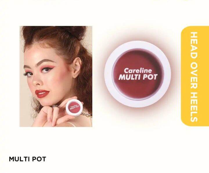 CARELINE Multi Pot ( Multi Use, Blush On, Eyeshadow, Long wearing make