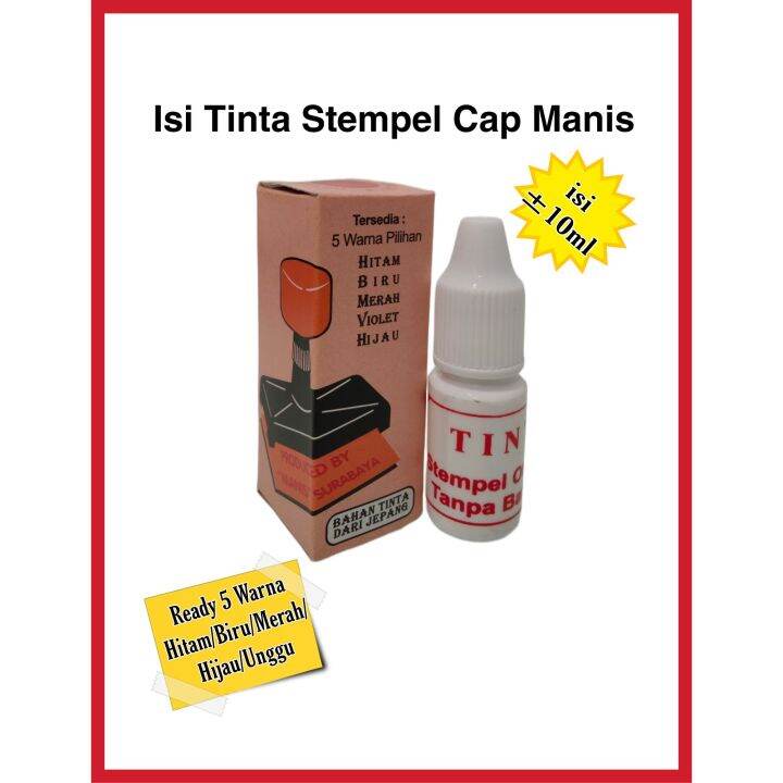 Isi Ulang Tinta Cap Stampel Otomatis Manis Refill Stamp Ink Lazada Indonesia