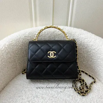 Chanel 22 Mini Hobo Handbag in 23B Beige Calfskin and AGHW