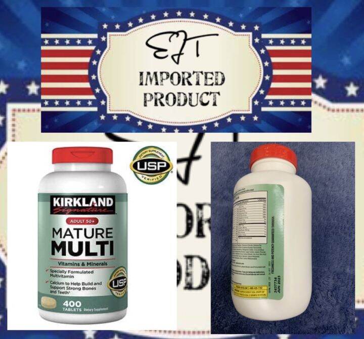 KIRKLAND MATURE MULTI adult 50+ 400 tablets Lazada PH