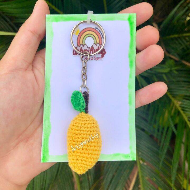 Mango Fruit Keychain Crochet Handmade Lazada PH