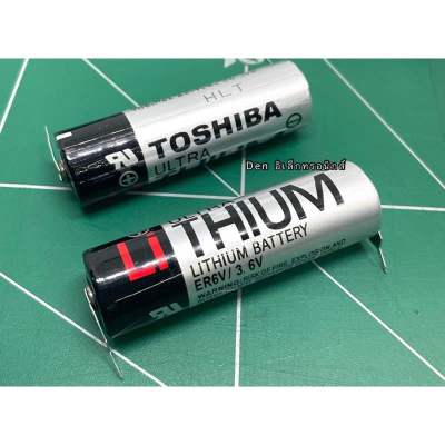 TOSHIBA ER6V/3.6V 2400mAh รุ่นมีขา แบตเตอรี่ลิเธียม PLC Industrial Battery