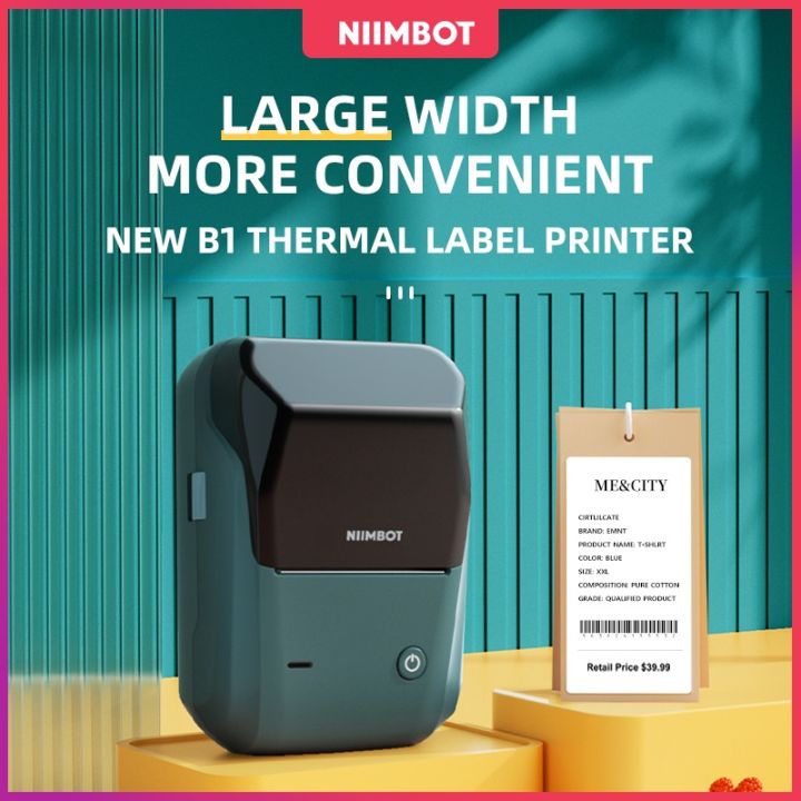 NIIMBOT B1 Smart Label Printer Barcode QRcode Clothing Tag Food Label ...