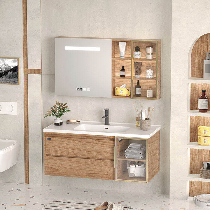 Log Style Ceramic Whole Washbin Master Bedroom Bathroom Wash