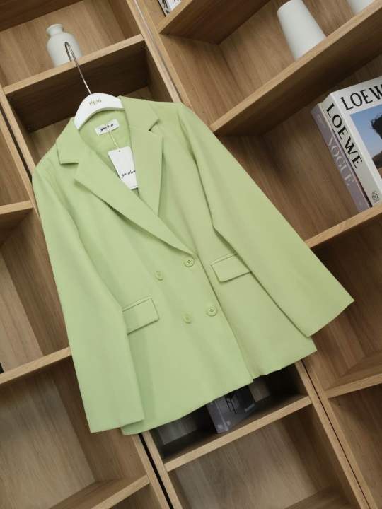 korea-blazer-สีเขียวมะนาว